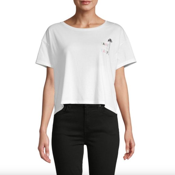 French Connection Tops - French connection take it easy cropped T-shirt size small